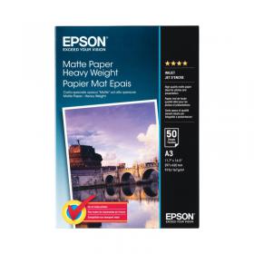 Epson A3 Matte Heavyweight 167gsm Photo Paper (Pack of 50) C13S041261 EP41261