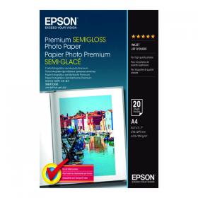 Epson A4 Premium Semi-Gloss Photo Paper (Pack of 20) C13S041332 EP41332