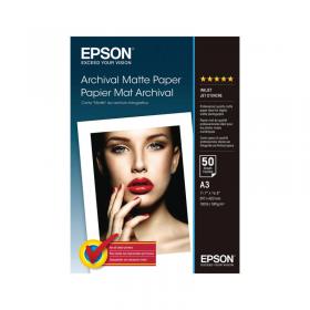 Epson Archival Matte Paper A3 189gsm (Pack of 50) C13S041344 EP41344
