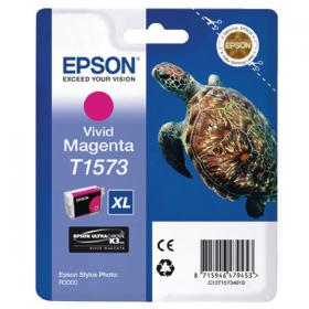 Epson T1573 Ink Cartridge Ultra Chrome K3 XL High Yield Turtle Vivid Magenta C13T15734010 EP47945