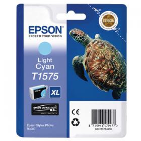 Epson T1575 Ink Cartridge Ultra Chrome K3 XL High Yield Turtle Light Cyan C13T15754010 EP47947