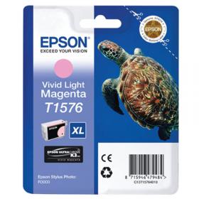 Epson T1576 Turtle UltraChrome Ink Cartridge High Yield Vivid Light Magenta C13T15764010 EP47948