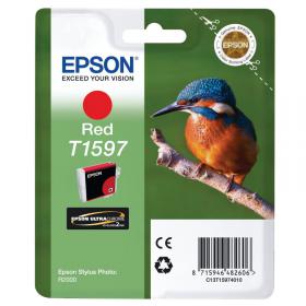 Epson T1597 Kingfisher UltraChrome Hi-Gloss Ink Cartridge Red C13T15974010 EP48260