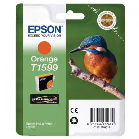 Epson T1599 Ink Cartridge Ultra Chrome Hi-Gloss2 Kingfisher Orange C13T15994010 EP48264