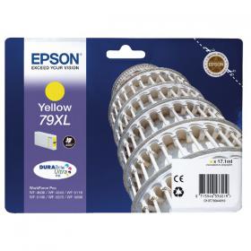 Epson 79XL Ink Cartridge DURABrite Ultra Ink High Yield Tower of Pisa Yellow C13T79044010 EP53601