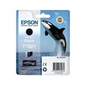 Epson T7601 Killer Whale UltraChrome HD Ink Cartridge Photo Black C13T76014010 EP53906