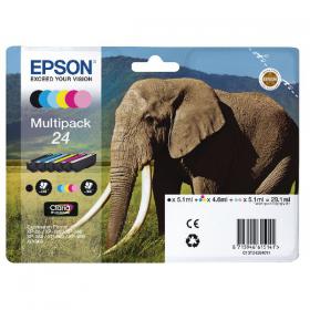 Epson 24 Ink Cartridge Photo HD Elephant CMYK/Light Cyan/Light Magenta C13T24284011 EP61514