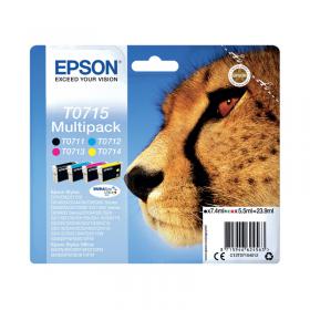 Epson T0715 Cheetah DURABrite Ultra Ink Cartridge CMYK Multipack C13T07154012 EP62456