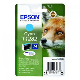 Epson T1282 Ink Cartridge DURABrite Ultra Fox Cyan C13T12824012 EP62460