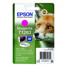 Epson T1283 Ink Cartridge DURABrite Ultra Fox Magenta C13T12834012 EP62462