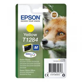 Epson T1284 Fox DURABrite Ultra Ink Cartridge Yellow C13T12844012 EP62464