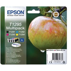 Epson T1295 Ink Cartridge DURABrite Ultra High Yield Apple Multipack