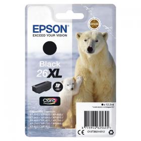 Epson 26XL Ink Cartridge Premium Claria Polar Bear Black C13T26214012 EP62564