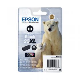 Epson 26XL Ink Cartridge Premium Claria Polar Bear Photo Black C13T26314012 EP62566