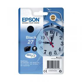 Epson 27 Ink Cartridge DURABrite Ultra Alarm Clock Black C13T27014012 EP62574