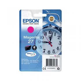 Epson 27 Ink Cartridge DURABrite Ultra Alarm Clock Magenta C13T27034012 EP62578