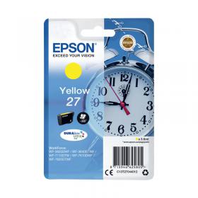 Epson 27 Alarm Clock DURABrite Ultra Ink Cartridge Yellow C13T27044012 EP62580