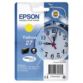 Epson 27 Ink Cartridge DURABrite Ultra Alarm Clock Yellow C13T27044012 EP62580