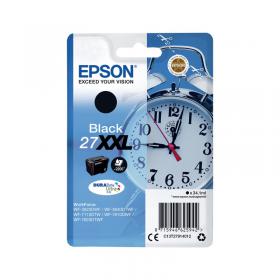 Epson 27XXL Ink Cartridge DURABrite Ultra Extra High Yield Alarm Clock Black C13T27914012 EP62594