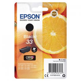 Epson 33 Ink Cartridge Claria Premium Oranges Black C13T33314012 EP62616