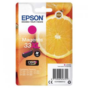 Epson 33XL Ink Cartridge Claria Premium High Yield Oranges Magenta C13T33634012 EP62632