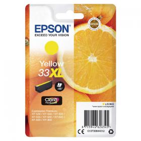 Epson 33XL Ink Cartridge Claria Premium High Yield Oranges Yellow C13T33644012 EP62634