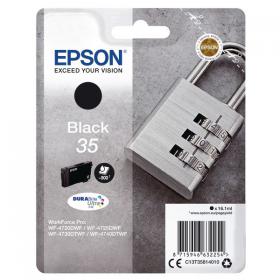 Epson 35 Ink Cartridge DURABrite Ultra Padlock Black C13T35814010 EP63225