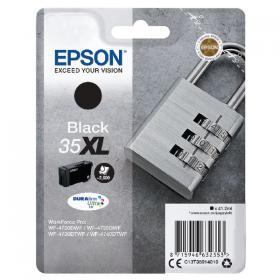 Epson 35XL Ink Cartridge DURABrite Ultra High Yield Padlock Black C13T35914010 EP63235