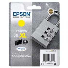 Epson 35XL Padlock DURABrite Ultra Ink Cartridge High Yield Yellow C13T35944010 EP63241