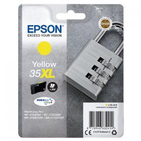 Epson 35XL Ink Cartridge DURABrite Ultra High Yield Padlock Yellow C13T35944010 EP63241