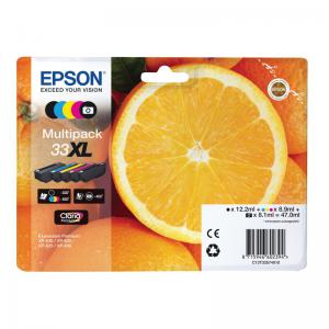 Epson 33XL Oranges Claria Premium Ink Cartridge High Yield CMYKPhoto