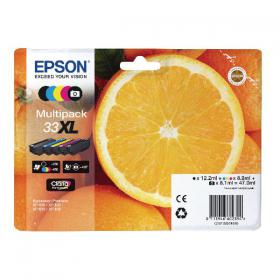 Epson 33XL Ink Cartridge Claria Premium High Yield Oranges CMYK/Photo Black C13T33574011 EP64529