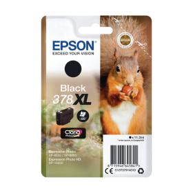 Epson 378XL Ink Cartridge Claria Photo HD High Yield Squirrel Photo Black C13T37914010 EP64584