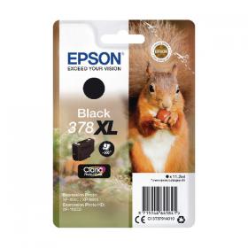 Epson 378XL Ink Cartridge Claria Photo HD High Yield Squirrel Photo Black C13T37914010 EP64584