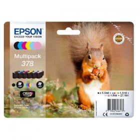 Epson 378 Ink Cartridge Claria Photo HD Squirrel CMYK/Light Cyan/Light Magenta C13T37884010 EP64647