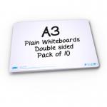 Show-me Pack of 10 x A3 PlainPlain Drywipe Boards A3P10