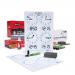 Show-me A4 4-Panel Clock Face Mini Whiteboards, Bulk Box, 100 Sets B/CFB04