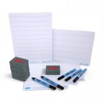 Show-me Pack of 5 Bubble Handwriting Scaffold Drywipe Boards, with Pens and Erasers BHS5A