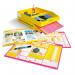 This picture shows a pack of 15 sets of Eastpoint Lapboards, Whiteboards, and Chalkboards Propeller A3 Rapid Recall Boards for Year 3 students. Each set comes with multiple boards featuring a propeller design, perfect for quick recall exercises.