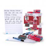 Show-me Classpack of 35 Bubble Handwriting Scaffold Drywipe Boards, with Pens and Erasers C/BHS