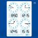 Show-me A4 4-Panel Clock Face Mini Whiteboards, Small Pack, 10 Sets CFB0410A