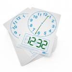 Show-me A4 Clock Face Mini Whiteboards, Pack of 10 Boards CFB10