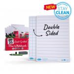 Show-Me Classpack of 35 x A4 LinedGridded Whiteboards with Pens and Erasers Plus 2 Free Cleaners C/GLB