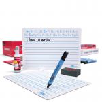 The Eastpoint Lapboards Show-me Classpack includes 35 A4 handwriting whiteboards, pens, and erasers. It also comes with 2 free cleaners for easy maintenance. Perfect for encouraging interactive learning in the classroom, these high-quality lapboards are durable and clean easily.