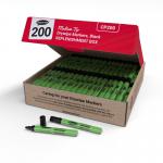 Show-me Box 200 Medium Tip Slim Barrel Drywipe Markers - Black CP200