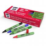 Show-me Box 48 Medium Tip Slim Barrel Drywipe Markers - Assorted Colours CP48A