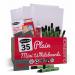 Show-me A4 Plain Mini Whiteboards, Class Pack, 35 Sets C/SMB