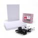 This product is a classpack of mini whiteboards including plain A4 lapboards, drywipe markers, and plant-based eraser cloths. Each set includes 30 pieces and is perfect for classroom use. The lapboards are easily wipeable for repeated use.