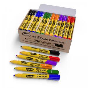 Show-Me Flipchart Markers Bullet Tip Groupbox of 48 Assorted 6 Colours