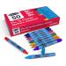 Show-me Box 50 Fine Tip Slim Barrel Drywipe Markers - Assorted Colours FPSDP50A